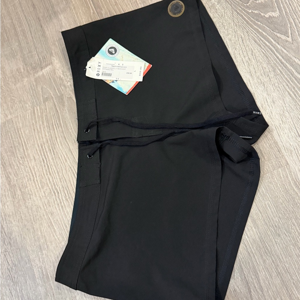 Roxy Black Swim Shorts with Branded Tag